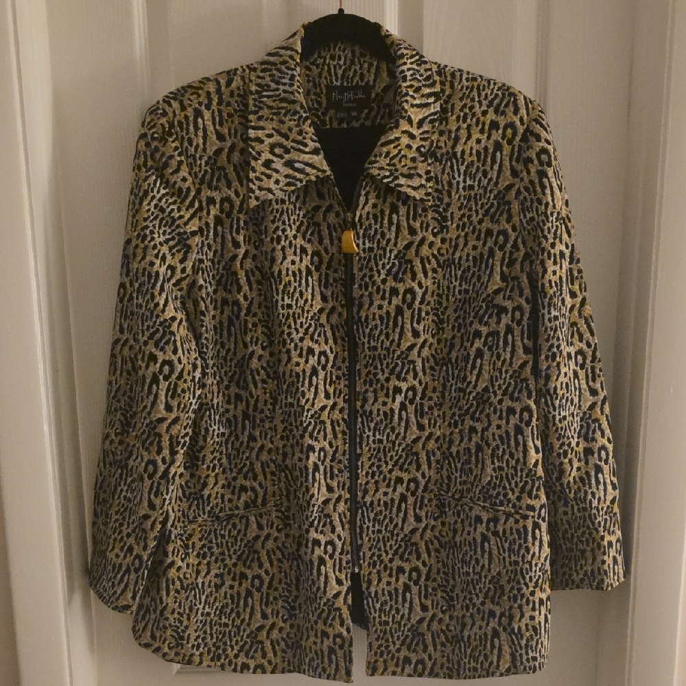 Mary McFadden Lepoard Jacket - 14
